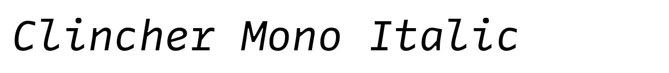 Clincher Mono Italic image